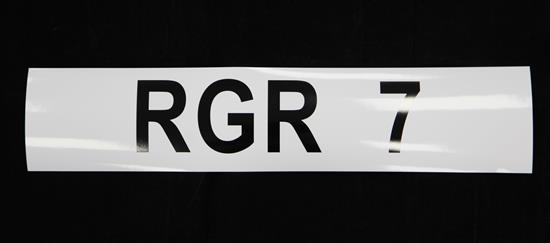 Car registration number RGR 7,